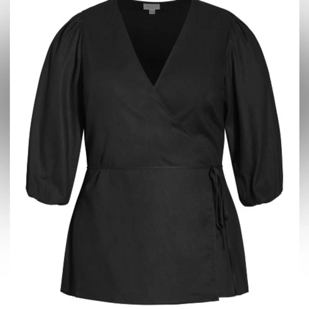 NWT REFINITY X CITY CHIC WRAP BLOUSE_4